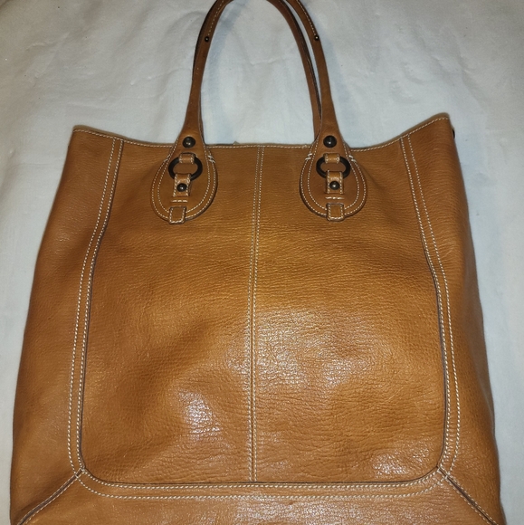 Banana Republic brown Chatham XL leather shopper tote purse - Picture 2 of 12